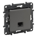 Розетка інформаційна RJ45 CAT5e UTP, колір Сталь, NILOE STEP 863459