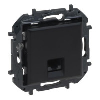 Розетка інформаційна RJ45 CAT5e UTP, колір Чорний, NILOE STEP 863559B
