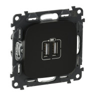 Розетка USB подвійна, Антрацит, Valena ALLURE 754998