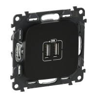 Розетка USB подвійна, Антрацит, Valena ALLURE 754998