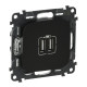 Розетка USB подвійна, Антрацит, Valena ALLURE 754998