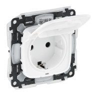 Розетка 2К+З зі шторками IP44 Білий,Valena ALLURE,755204