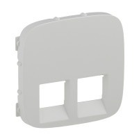 Лицьова панель розетки RJ11+RJ45 Білий,Valena ALLURE,755425