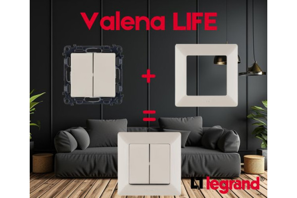 Лицьова панель розетки 2К Білий,Valena LIFE,754970