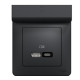 Розетка USB Sedna Design & Elements, тип A+C, 3 A, 21 Вт, чорний, SDD114405