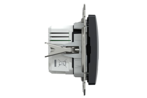 Розетка USB Sedna Design & Elements, тип A+C, 3 A, 21 Вт, чорний, SDD114405