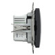 Розетка USB Sedna Design & Elements, тип A+C, 3 A, 21 Вт, чорний, SDD114405