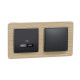 Розетка USB Sedna Design & Elements, тип A+C, 3 A, 21 Вт, чорний, SDD114405