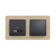 Розетка USB Sedna Design & Elements, тип A+C, 3 A, 21 Вт, чорний, SDD114405