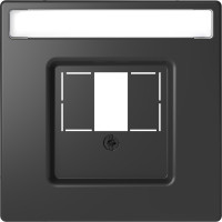 Центральна плата до TAE/Audio/USB з полем для надпису, Антрацит, пластик, D-Life Merten MTN4250-6034