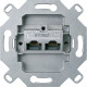 Розетка комп'ютерна RJ45 подвійна, кат 6а, механізм, Merten MTN465706