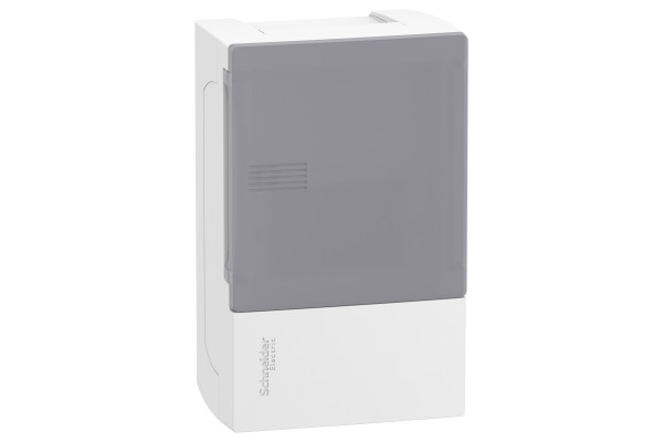 Щит MINI PRAGMA 1ряд/4 модуля, навісний, димчасті дверцята Schneider Electric MIP12104T