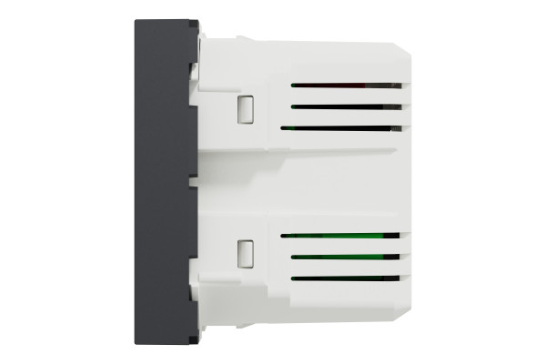 Розетка USB 2.0 зарядна подвійна, 2.4А,  A+C, 2 модуля, антрацит, Unica NEW NU301854