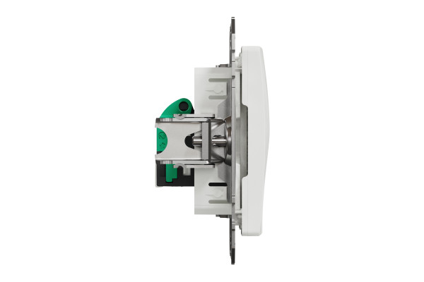 Комп'ютерна розетка RJ45, кат. 5e, неекр. UTP, Білий, Sedna Design SDD111451