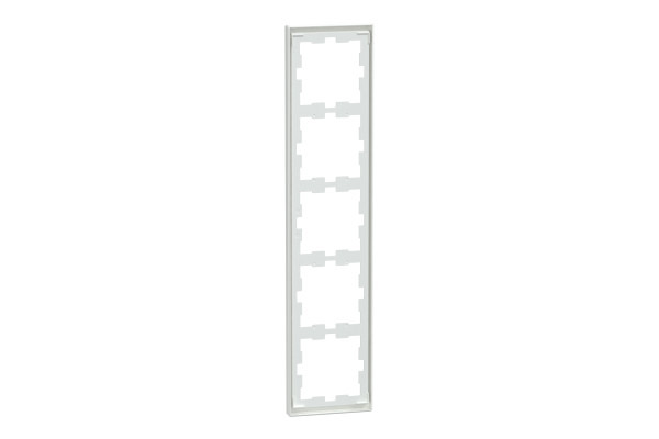 Рамка 5 постова, Білий лотос, пластик, D-Life Merten MTN4050-6535