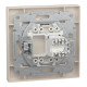 Розетка комп'ютерна, RJ45, кат.6, UTP, Кремова, Asfora EPH4700123