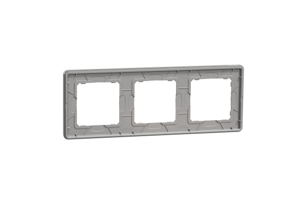 Рамка 3-постова, Біле скло, Sedna Elements SDD360803