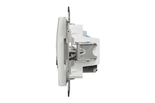 Комп'ютерна розетка RJ45+TV, кат. 6, неекр. UTP, Білий, Sedna Design SDD111469T