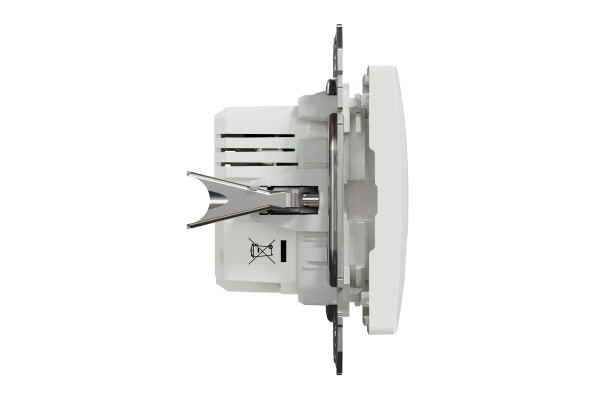 Розетка USB подвійна А+С, 2.4А, 230В, Білий, Sedna Design SDD111402