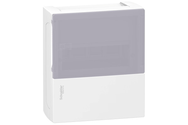 Щит MINI PRAGMA 1ряд/8 модулів, навісний, димчасті дверцята Schneider Electric MIP12108T