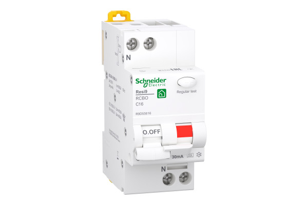 Диференційний автомат 6kA 1P+N 16A C 30mA А, Resi9 Schneider Electric R9D55616