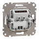 Розетка кабельна, 25А-250В, Білий, Sedna Design SDD111903