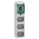 Щит MUREVA для промислових роз'ємів, 392х98х98, 4мод. Schneider Electric 13177