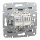 Розетка комп'ютерна, RJ45, кат.6, UTP, подвійна, Сталь, Asfora, EPH4800162