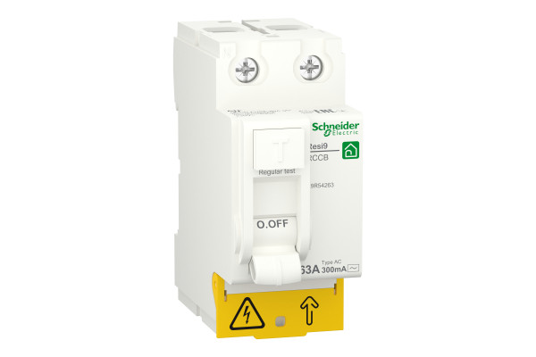 Пристрій захисного відключення 2P 63A 300mA АС, Resi9 Schneider Electric R9R54263