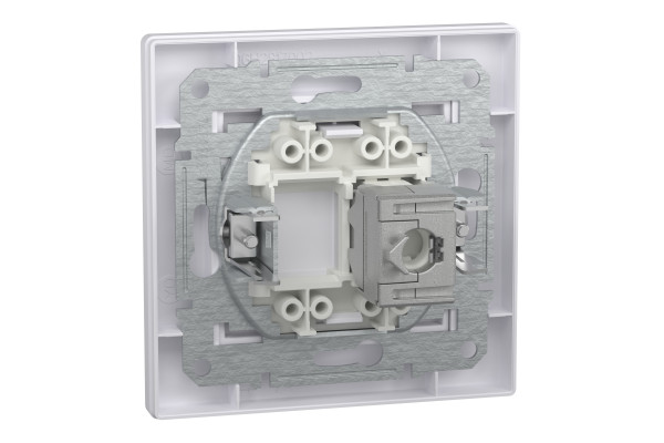 Розетка комп'ютерна, RJ45, кат.5е, STP, Біла, Asfora EPH5000121