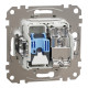 Комп'ютерна розетка RJ45+TV, кат. 6, неекр. UTP, Білий, Sedna Design SDD111469T