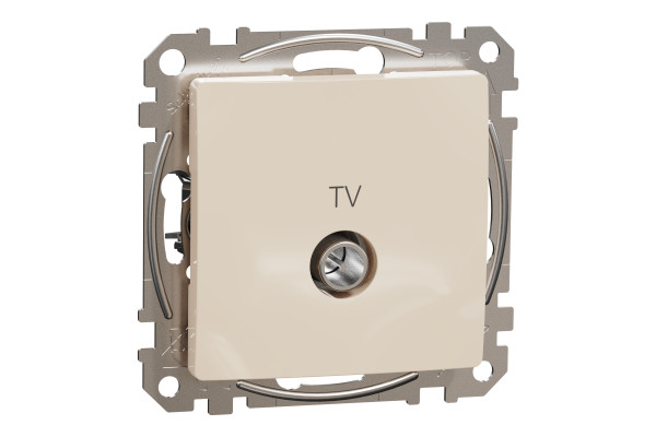 Розетка TV кінцева, 4дБ, Бежевий, Sedna Design SDD112471