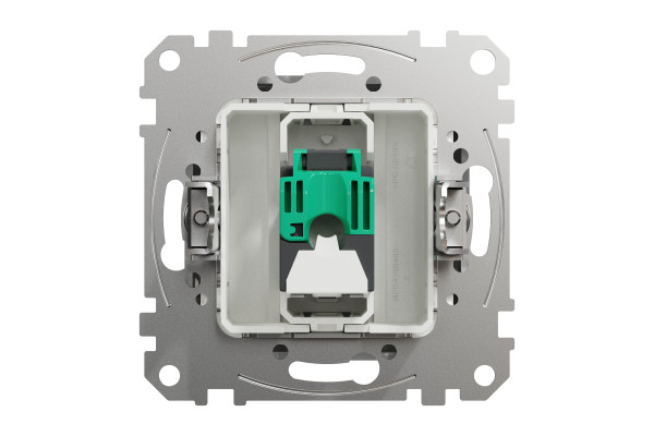Комп'ютерна розетка RJ45, кат. 5e, неекр. UTP, Алюміній, Sedna Design SDD113451