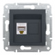 Розетка комп'ютерна, RJ45, кат.5е, STP, Антрацит, Asfora, EPH5000171