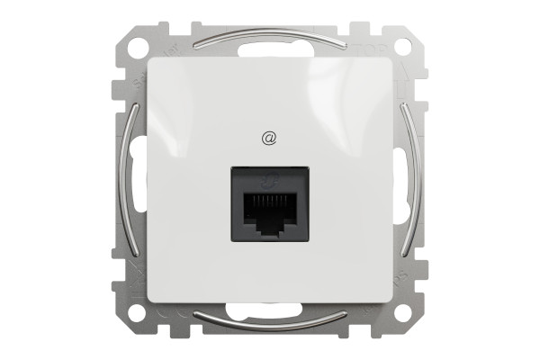Комп'ютерна розетка RJ45, кат. 5e, неекр. UTP, Білий, Sedna Design SDD111451