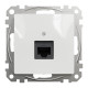 Комп'ютерна розетка RJ45, кат. 5e, неекр. UTP, Білий, Sedna Design SDD111451