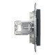 Розетка комп'ютерна, RJ45, кат.6, UTP, подвійна, Антрацит, Asfora, EPH4800171