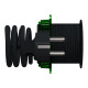 Розетка в стіл 220в з USB тип А, антрацит, Schneider Electric INS44005