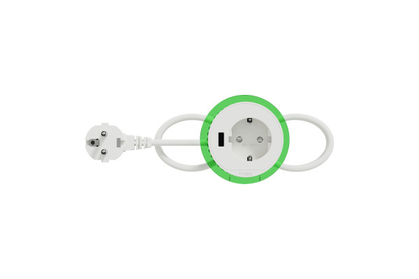 Розетка в стіл 220в з USB тип А, білий, Schneider Electric INS44004