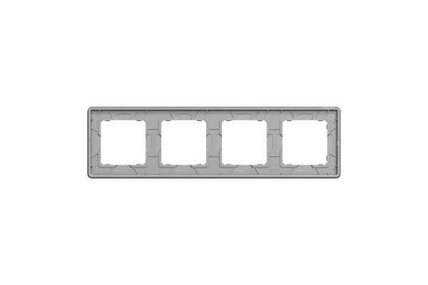 Рамка 4-постова, Біле скло, Sedna Elements SDD360804