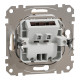 Розетка кабельна, 25А-250В, Бежевий, Sedna Design SDD112903