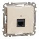 Комп'ютерна розетка RJ45, кат. 5e, неекр. UTP, Бежевий, Sedna Design SDD112451