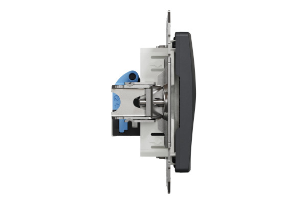 Комп'ютерна розетка RJ45, кат. 6, неекр. UTP, Чорний, Sedna Design SDD114461