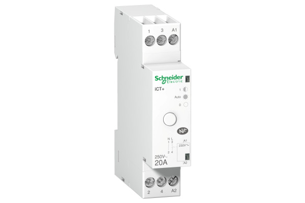 Контактор ICT+ 20A 1НВ ~230В/50Гц ручне керування Schneider Electric A9C15031