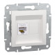 Розетка RJ45, тип UTP, категорія 5E, білий, Asfora, без рамки, EPH4370121