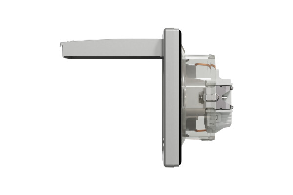Розетка з заземленням, з кришкою та шторками, IP44, Алюміній, Asfora, EPH3100361
