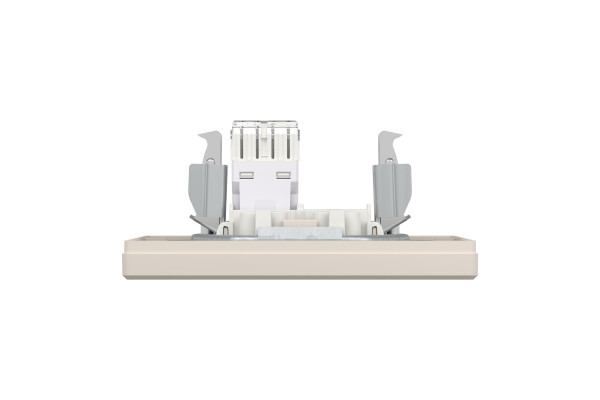 Розетка комп'ютерна, RJ45, кат.6, UTP, Кремова, Asfora EPH4700123