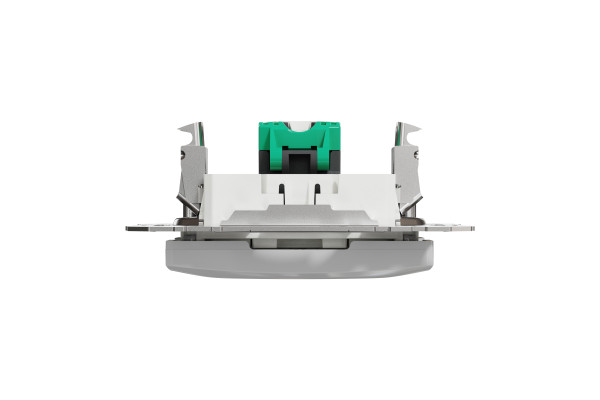 Комп'ютерна розетка RJ45, кат. 5e, неекр. UTP, Алюміній, Sedna Design SDD113451