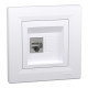 Розетка комп'ютерна, RJ45, кат.5е, STP, Біла, Asfora EPH5000121