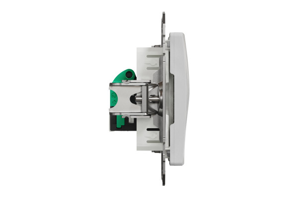 Комп'ютерна розетка RJ45, кат. 5e, неекр. UTP, Алюміній, Sedna Design SDD113451